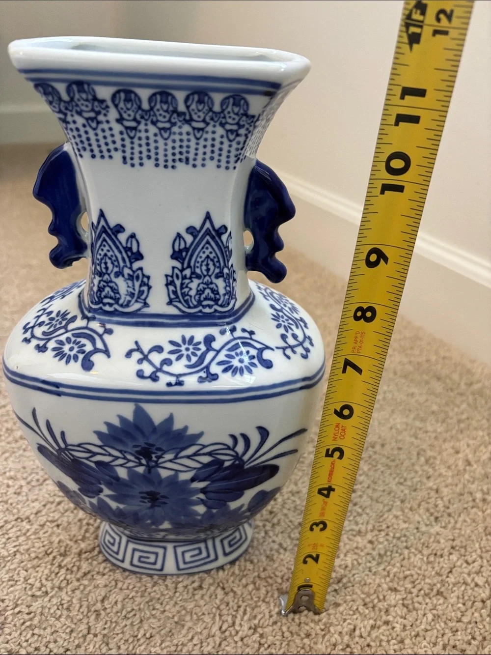 Blue and White Porcelain Decorative Vase - Chinoiserie
